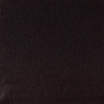 Dark brown pebbled leather texture with dense, vertical lines and raised bumps, exhibiting a matte, aged finish.